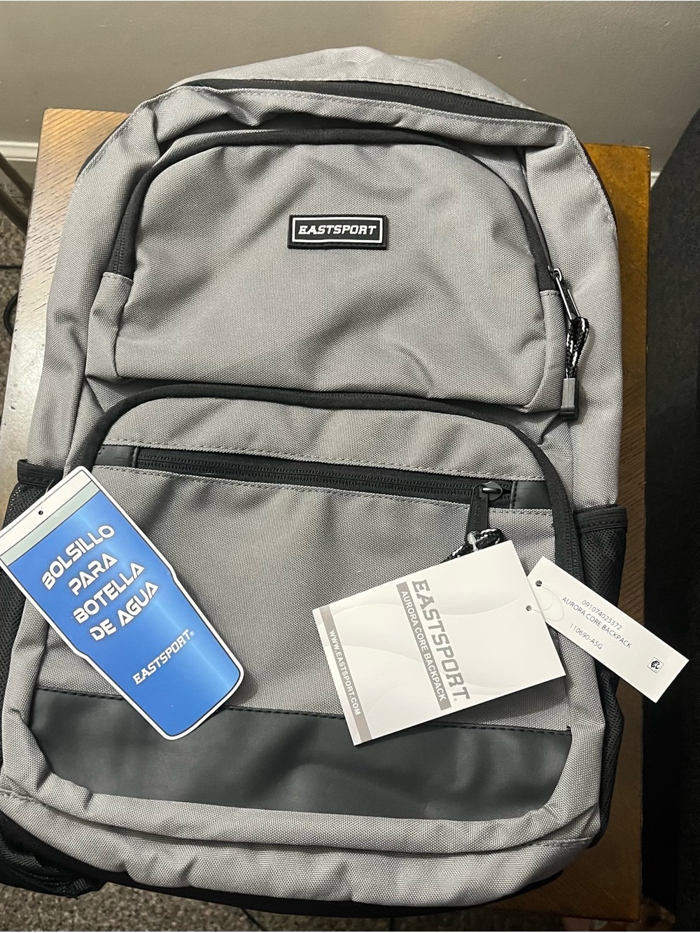 Eastsport Gray Men's Backpack - Multi-Pocket Travel Bag